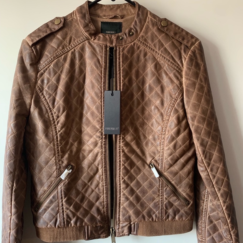Brand New Women’s Faux Leather Jacket (Forever 21)